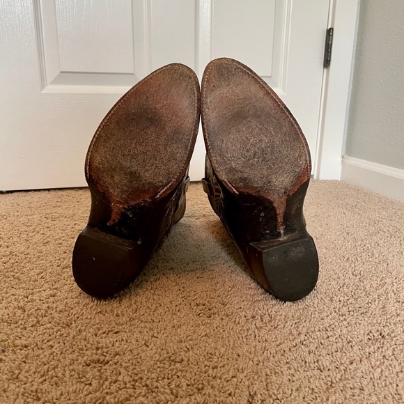 Nocona Men’s Brown Alligator Cowboy Boots Size 9D - Picture 7 of 12